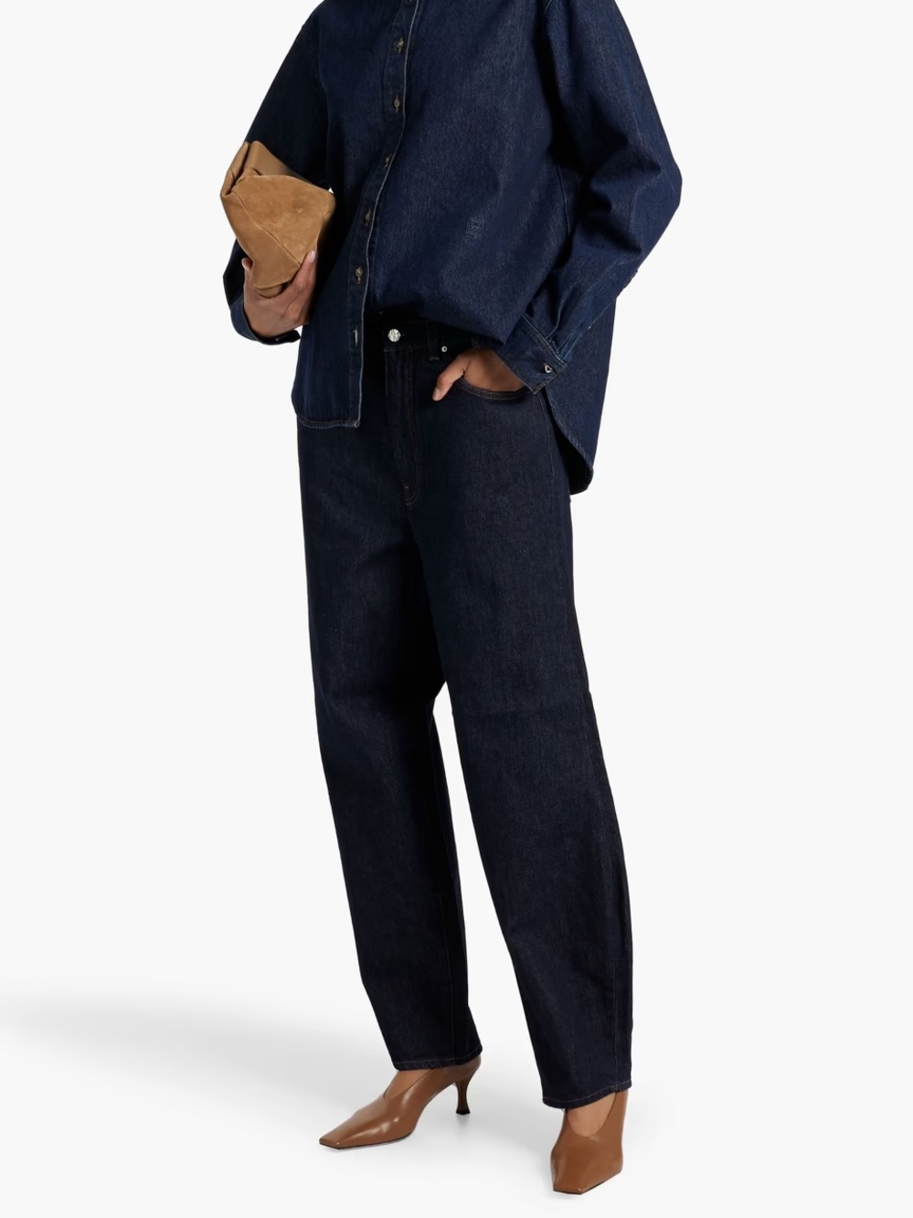 TOTEME High-Rise Barrel-Leg Jeans - Picture 5 of 6